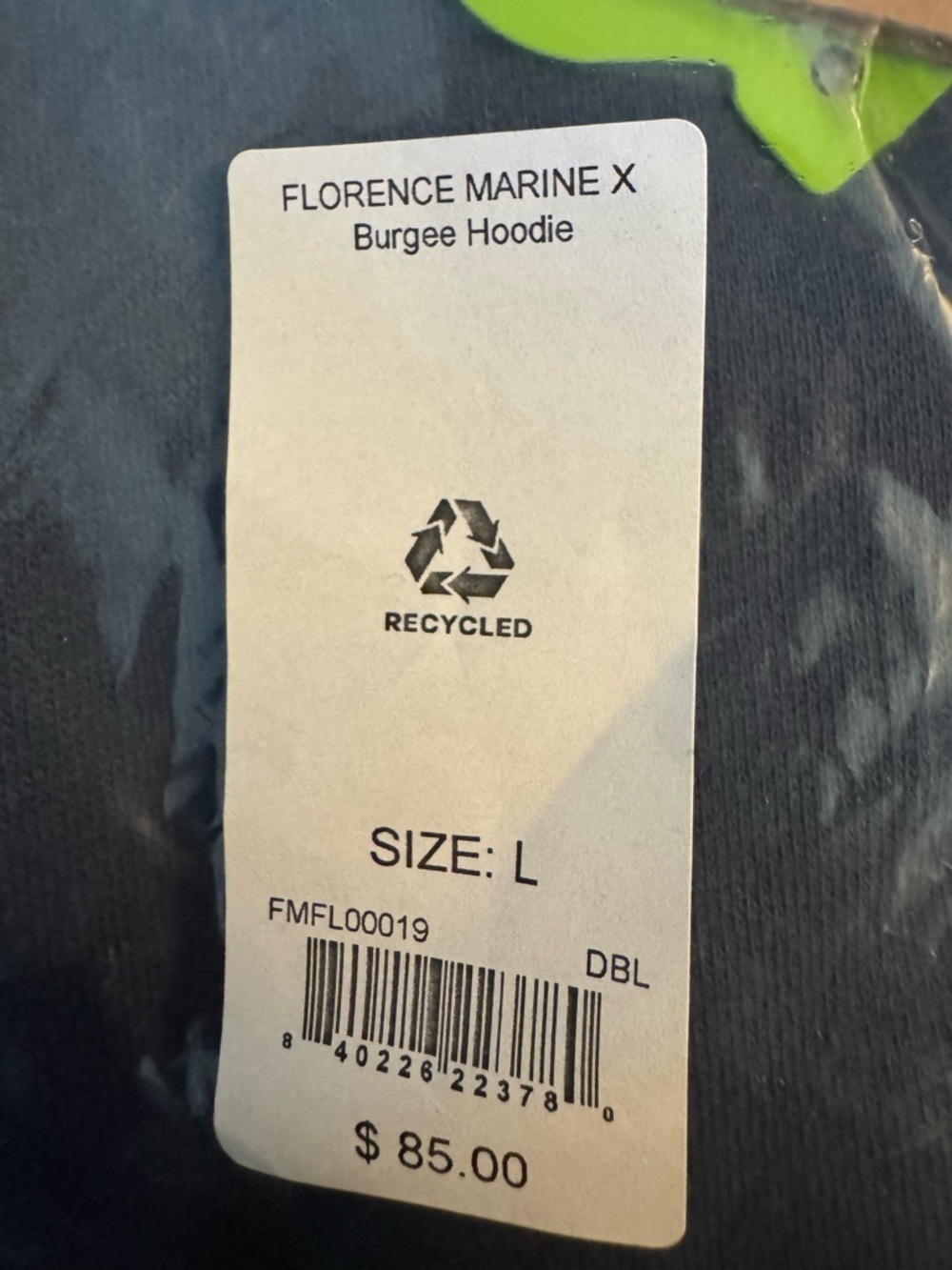 Florence x Marie Hoodie Sweatshirt in Blue Size Large - Picture 6 of 6